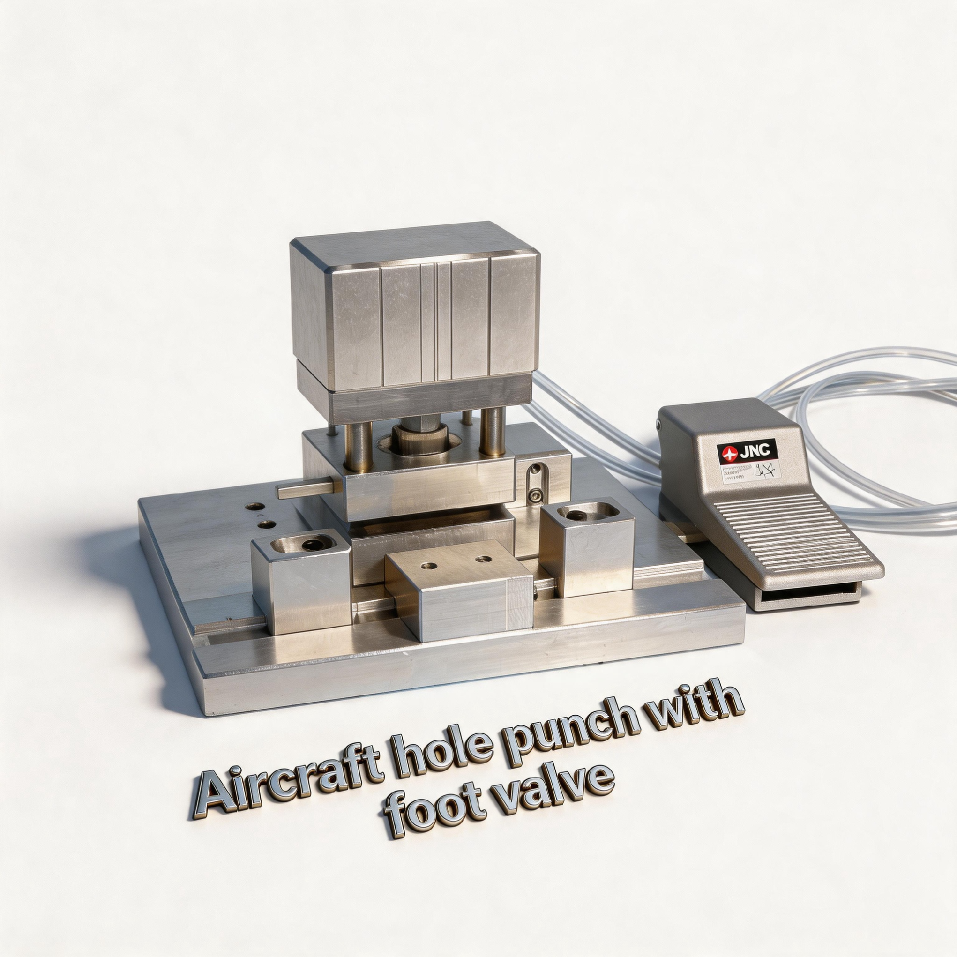 Aircraft hole punch + foot valve set